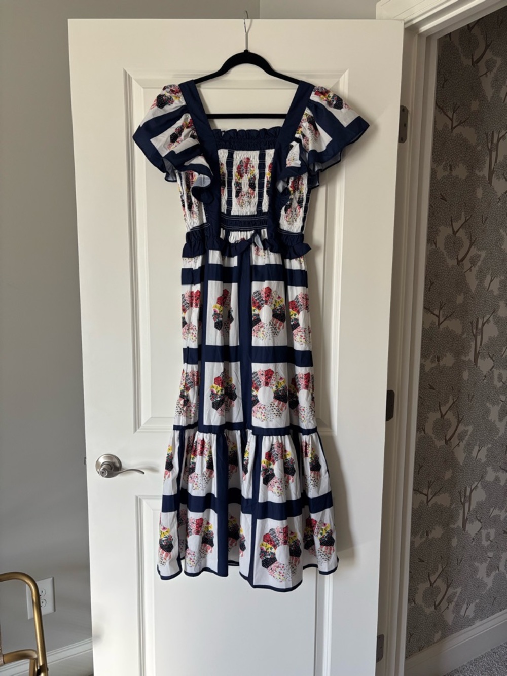 Sea New York Style Pippin patchwork smocked apron dress - Picture 3 of 4